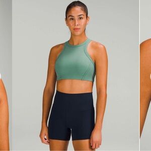 LULULEMON Ribbed high neck sage green sports bra | Sz 4
